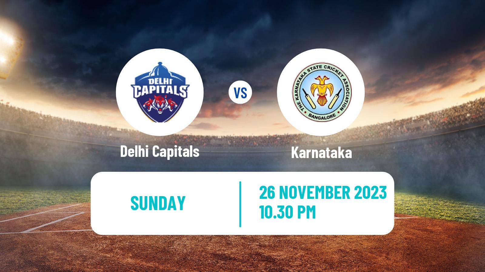 Cricket Vijay Hazare Trophy Delhi Capitals - Karnataka