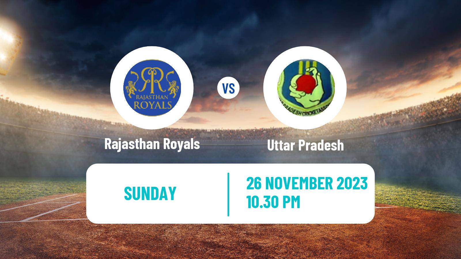 Cricket Vijay Hazare Trophy Rajasthan Royals - Uttar Pradesh