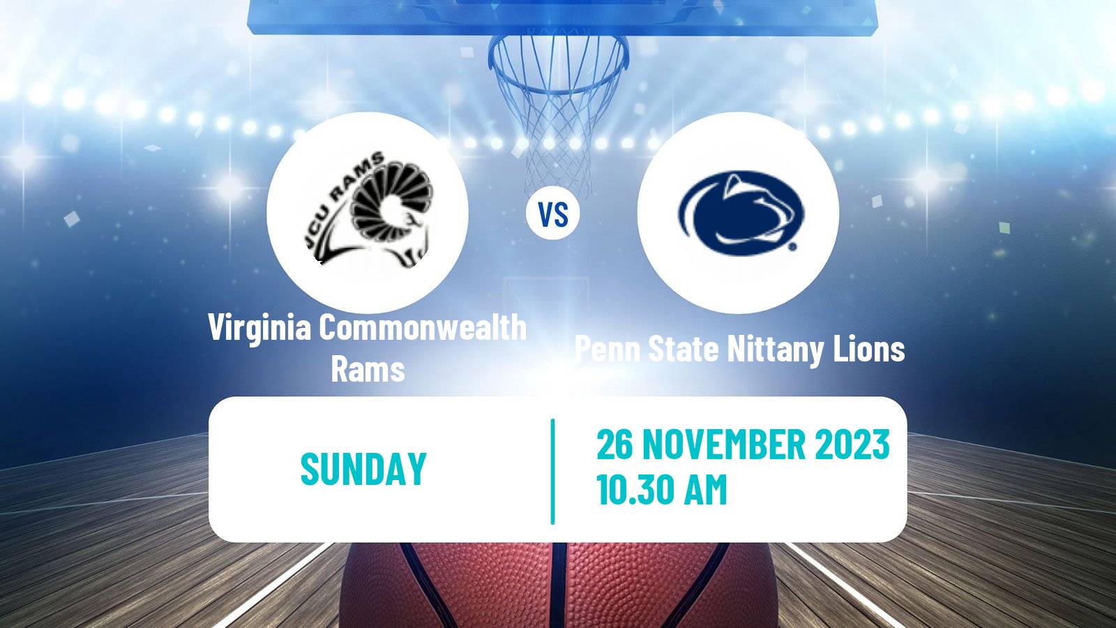 Basketball NCAA College Basketball Virginia Commonwealth Rams - Penn State Nittany Lions