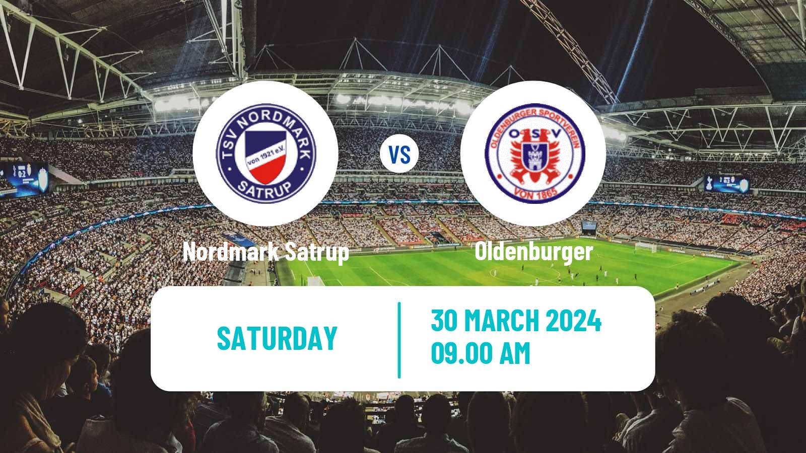 Soccer German Oberliga Schleswig-Holstein Nordmark Satrup - Oldenburger