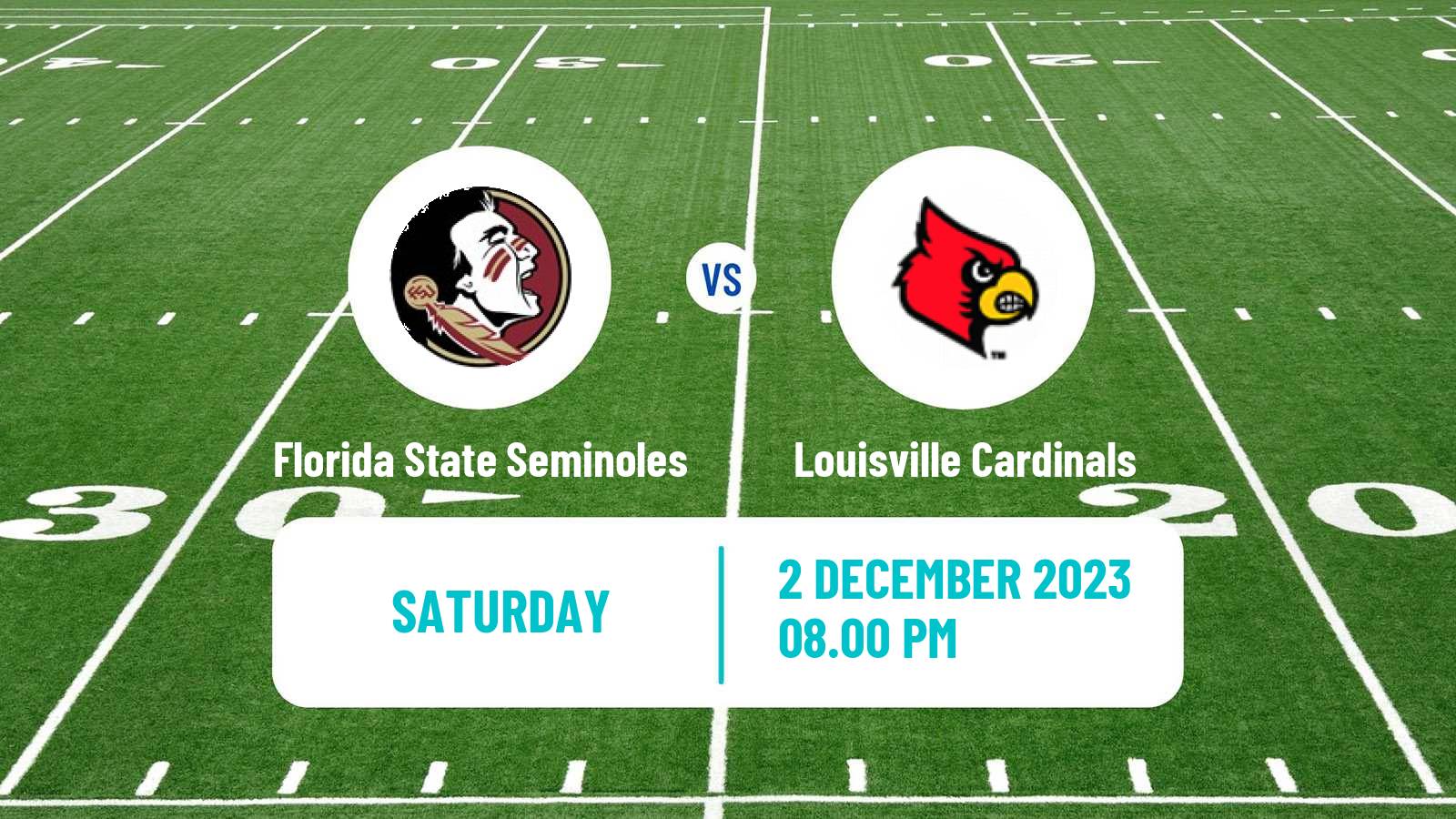 American football NCAA College Football Florida State Seminoles - Louisville Cardinals