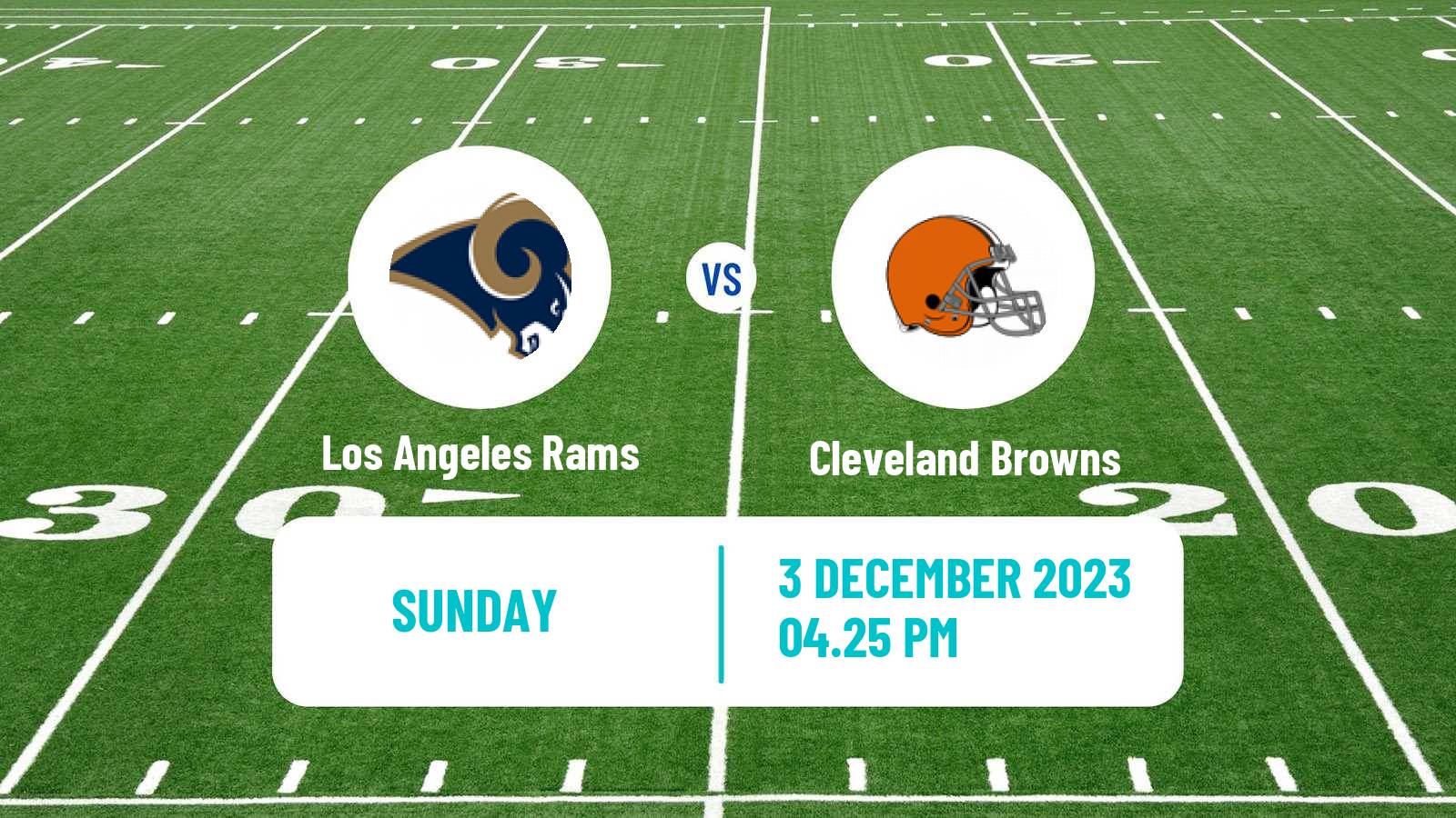 American football NFL Los Angeles Rams - Cleveland Browns