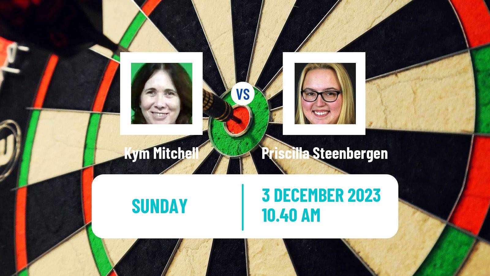 Darts Wdf World Championship Women Kym Mitchell - Priscilla Steenbergen