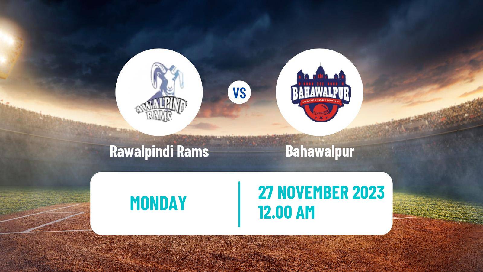 Cricket Pakistan T-20 Cup Rawalpindi Rams - Bahawalpur