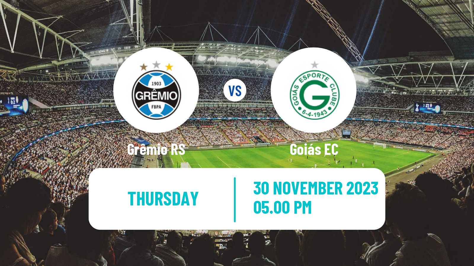 Soccer Brazilian Serie A Grêmio - Goiás