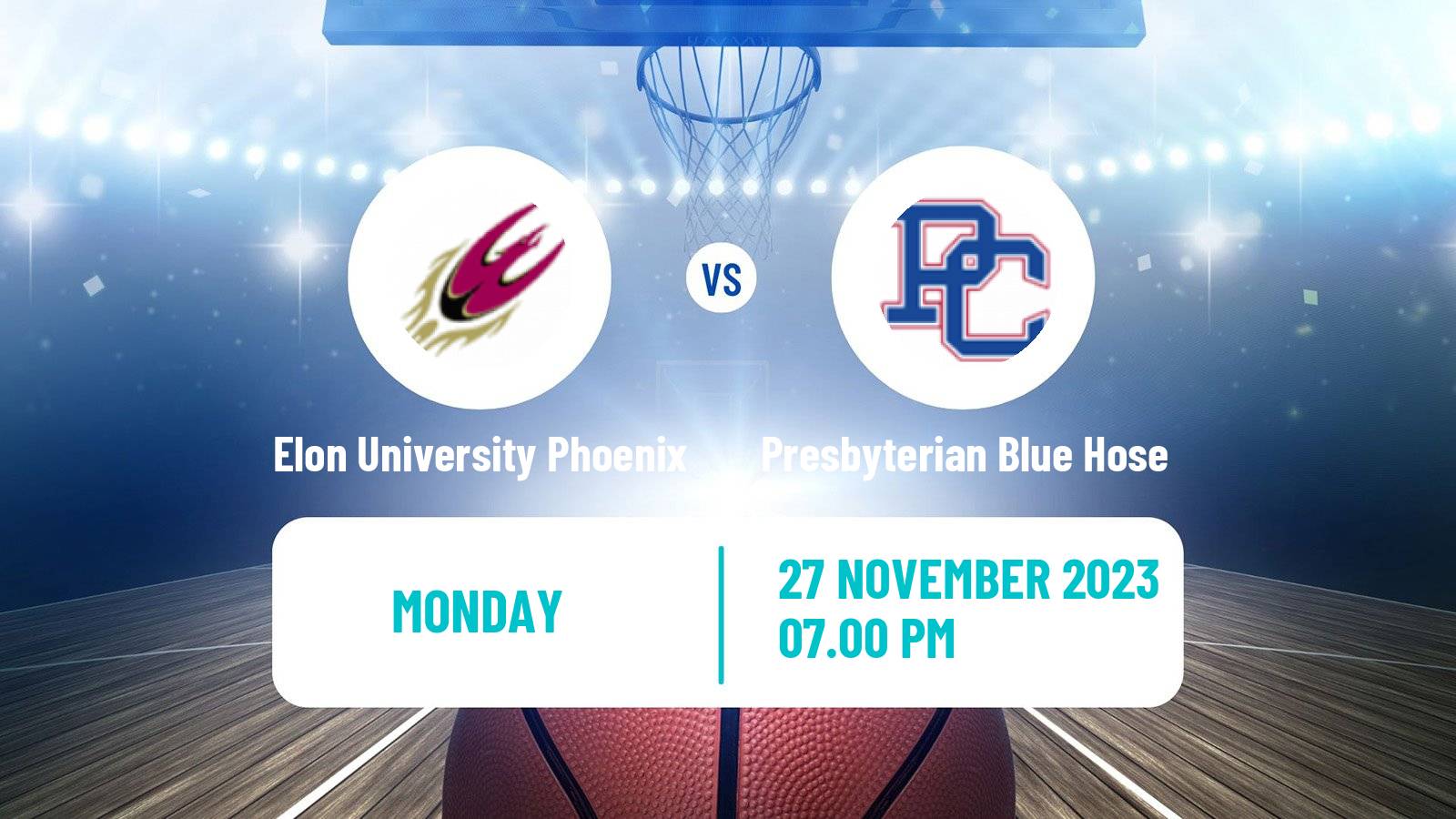 Basketball NCAA College Basketball Elon University Phoenix - Presbyterian Blue Hose