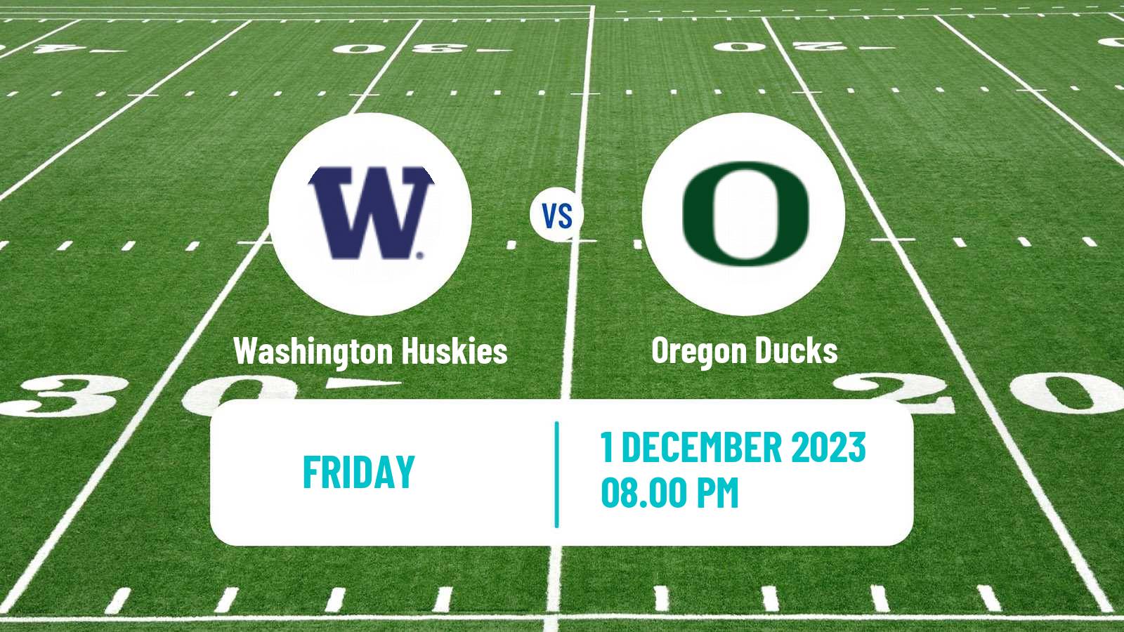 American football NCAA College Football Washington Huskies - Oregon Ducks