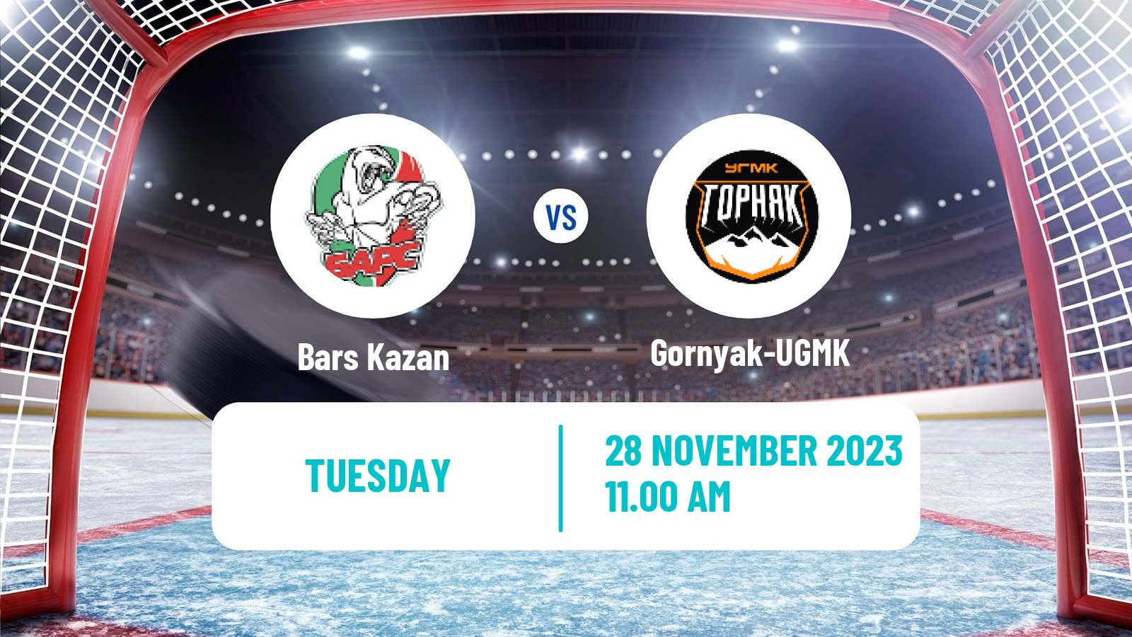 Hockey VHL Bars Kazan - Gornyak-UGMK
