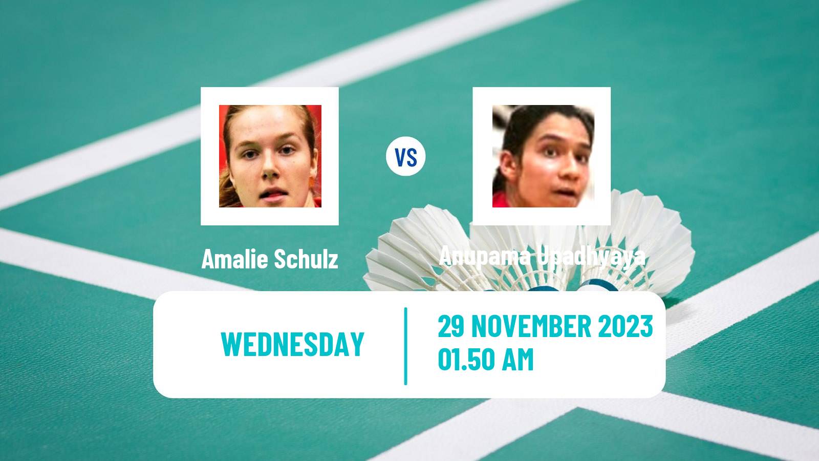 Badminton BWF World Tour Syed Modi International Championships Women Amalie Schulz - Anupama Upadhyaya