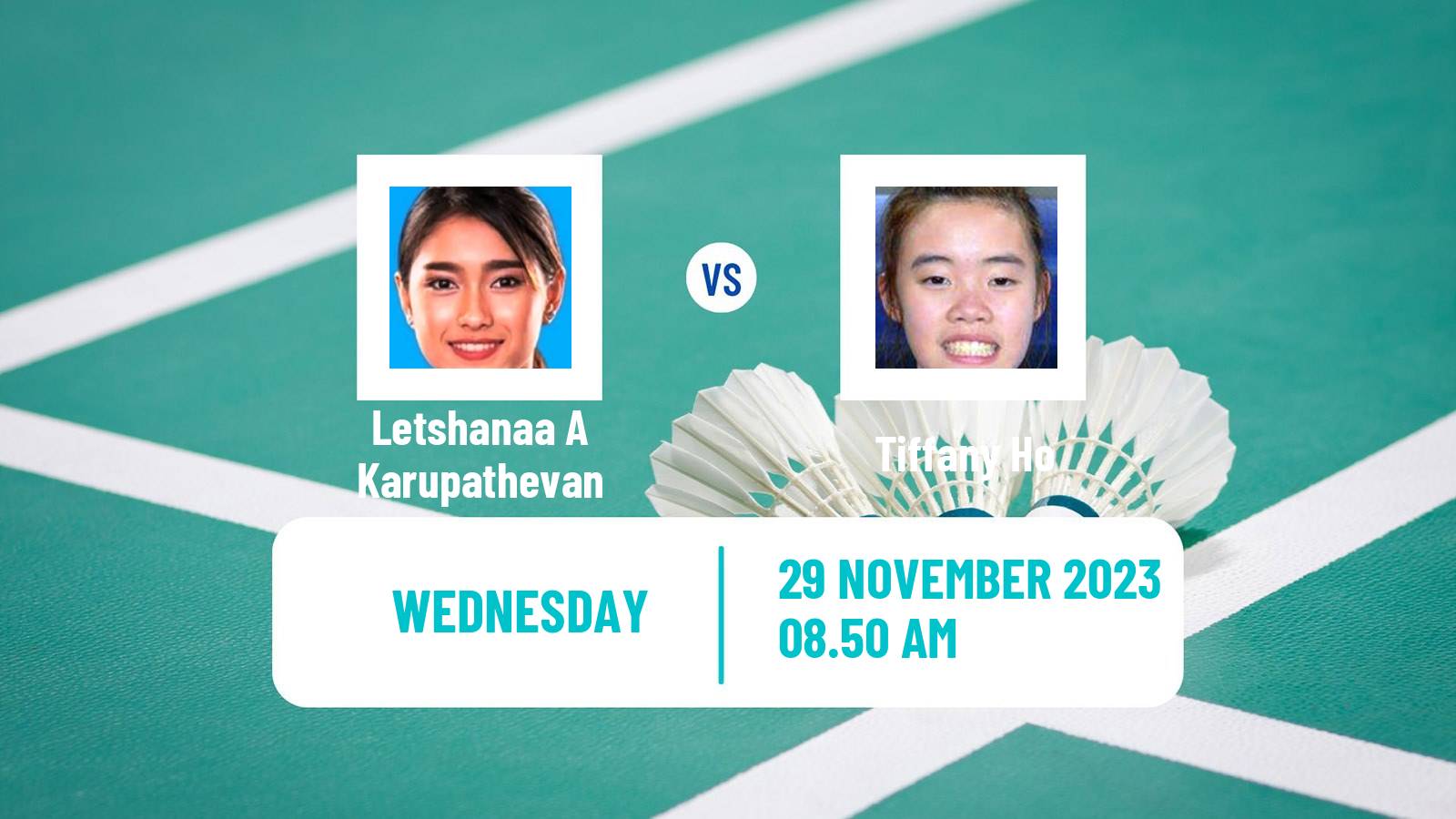 Badminton BWF World Tour Syed Modi International Championships Women Letshanaa A Karupathevan - Tiffany Ho