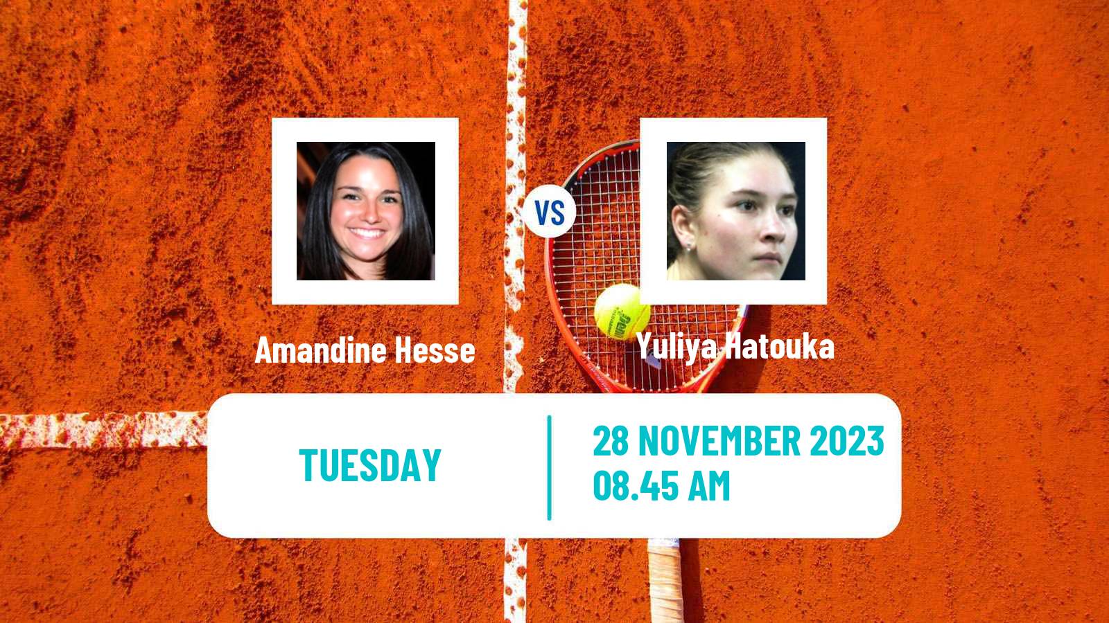 Tennis ITF W60 Trnava 3 Women 2023 Amandine Hesse - Yuliya Hatouka