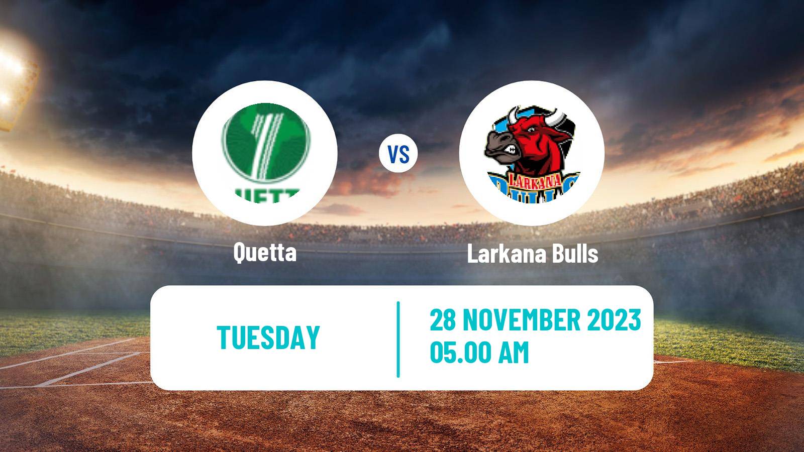 Cricket Pakistan T-20 Cup Quetta - Larkana Bulls