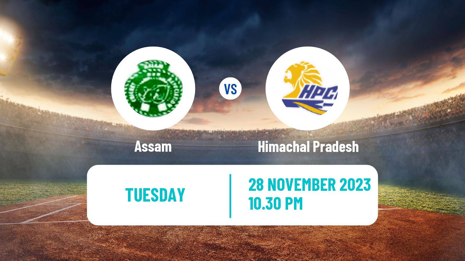 Cricket Vijay Hazare Trophy Assam - Himachal Pradesh