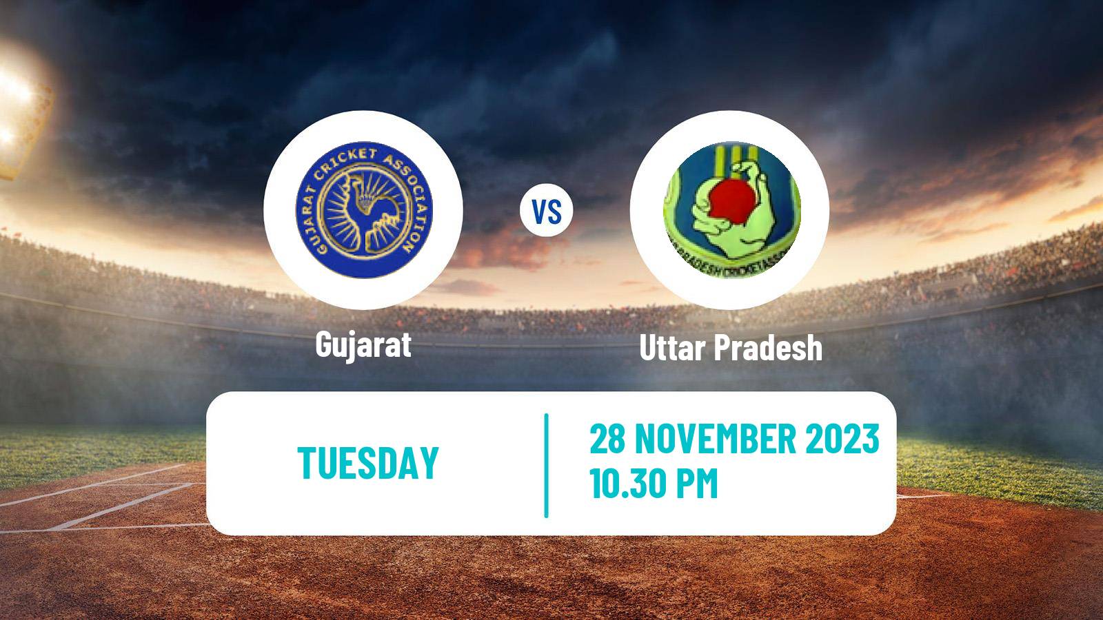 Cricket Vijay Hazare Trophy Gujarat - Uttar Pradesh