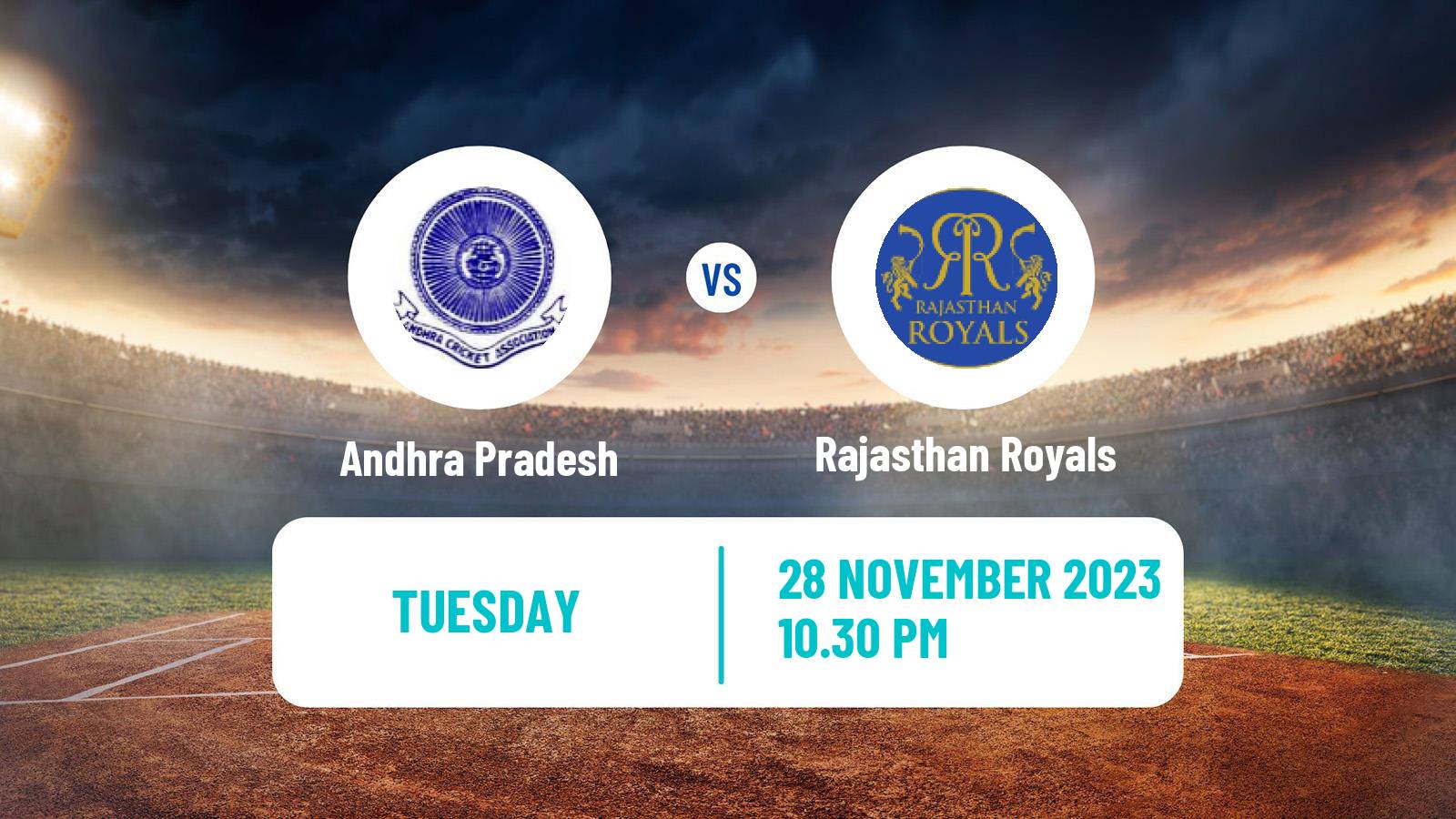 Cricket Vijay Hazare Trophy Andhra Pradesh - Rajasthan Royals