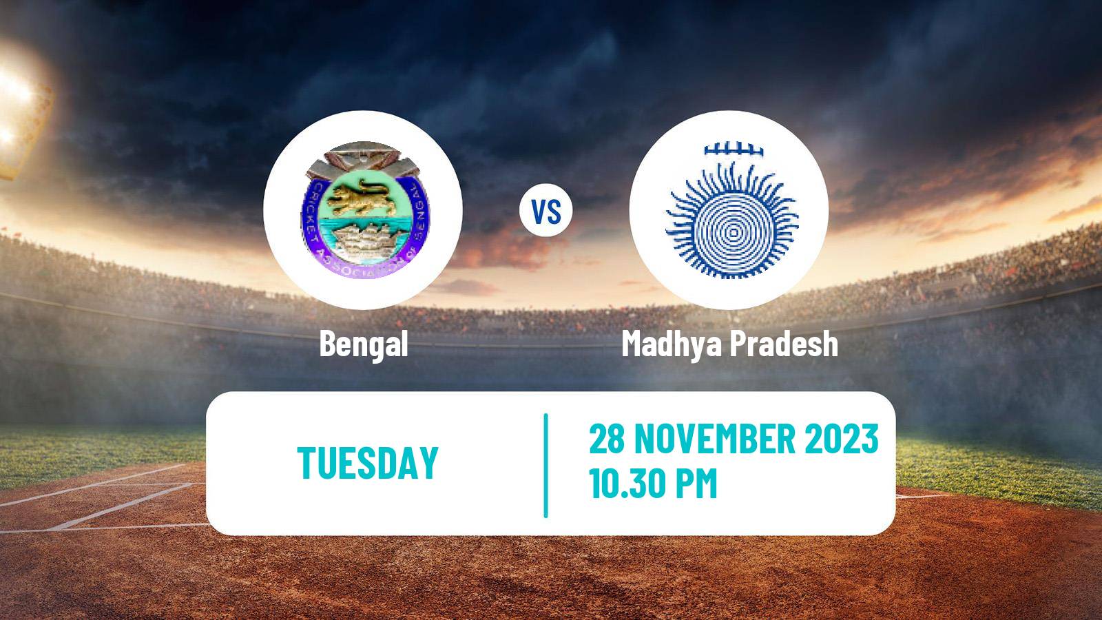 Cricket Vijay Hazare Trophy Bengal - Madhya Pradesh