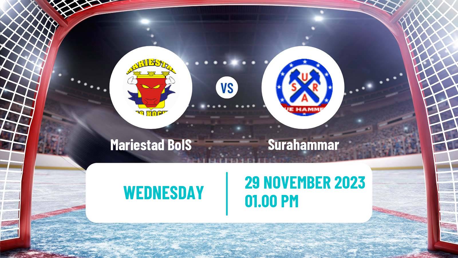 Hockey Swedish HockeyEttan Vastra Mariestad BoIS - Surahammar