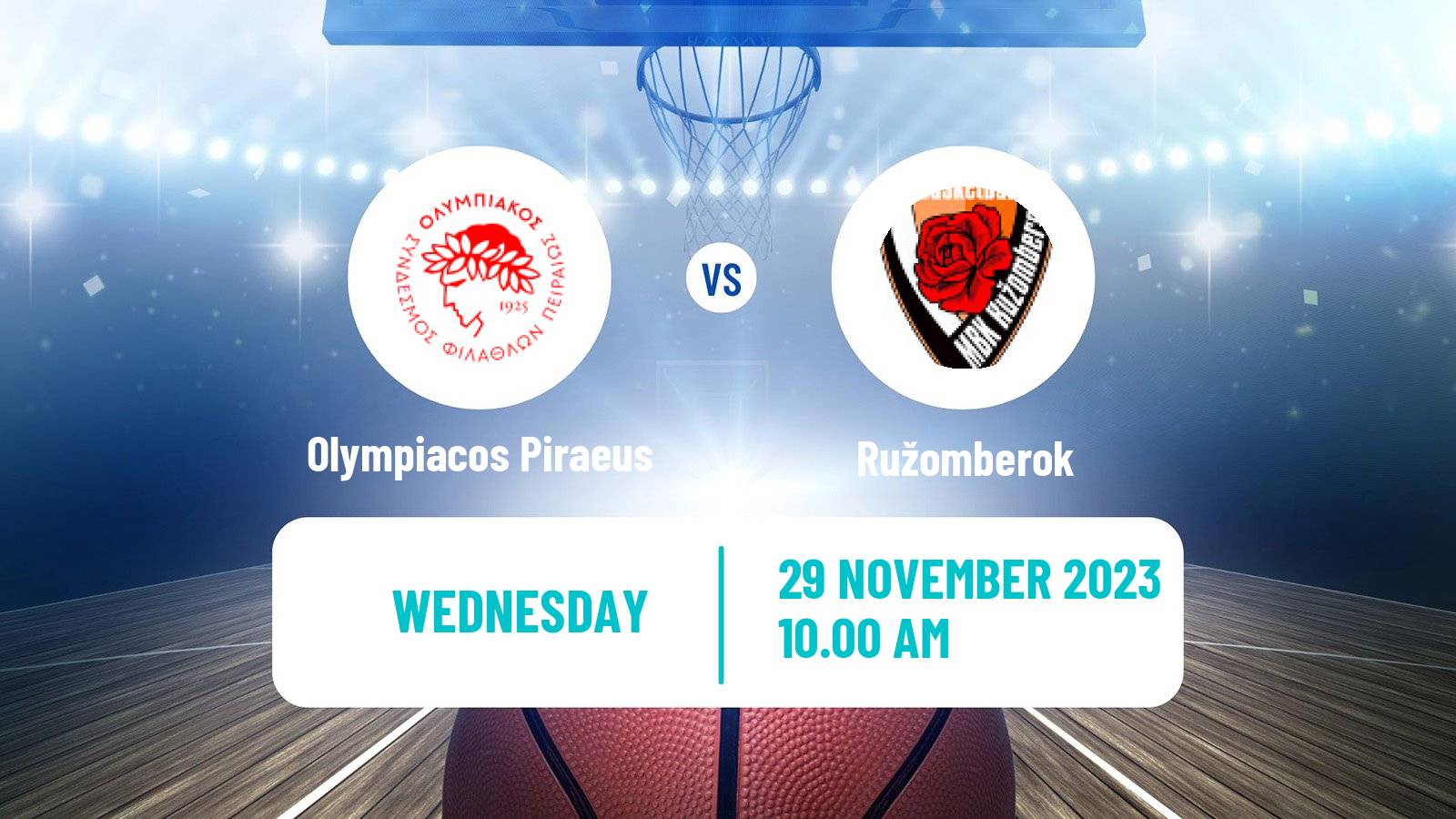 Basketball Eurocup Women Olympiacos Piraeus - Ružomberok