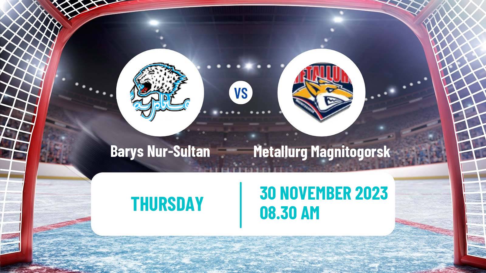 Hockey KHL Barys Nur-Sultan - Metallurg Magnitogorsk