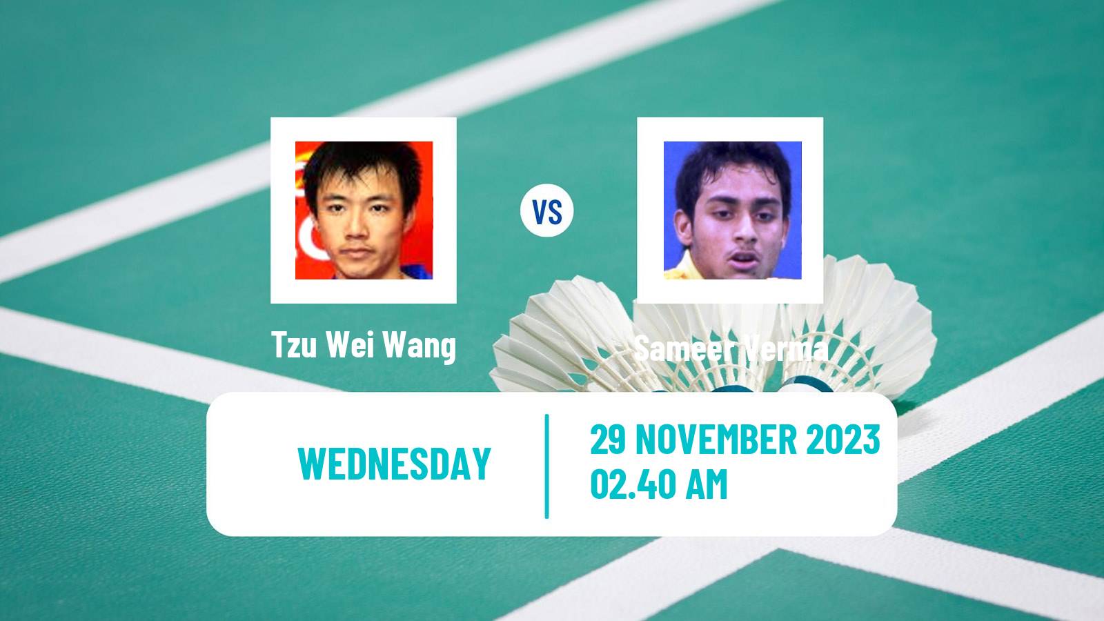 Badminton BWF World Tour Syed Modi International Championships Men Tzu Wei Wang - Sameer Verma