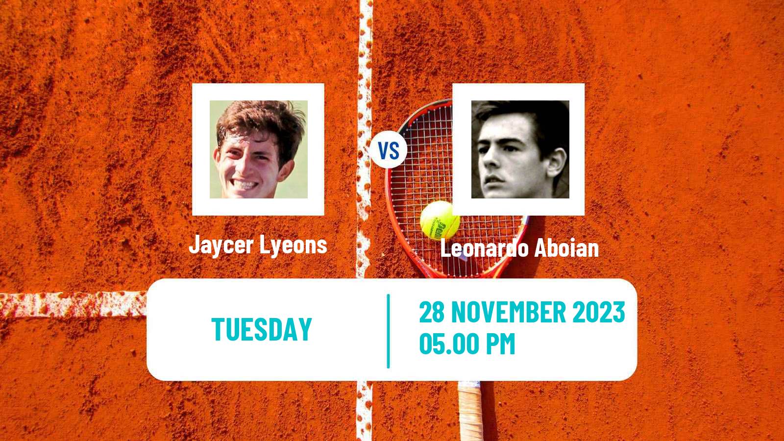 Tennis ITF M15 Santa Cruz 3 Men Jaycer Lyeons - Leonardo Aboian