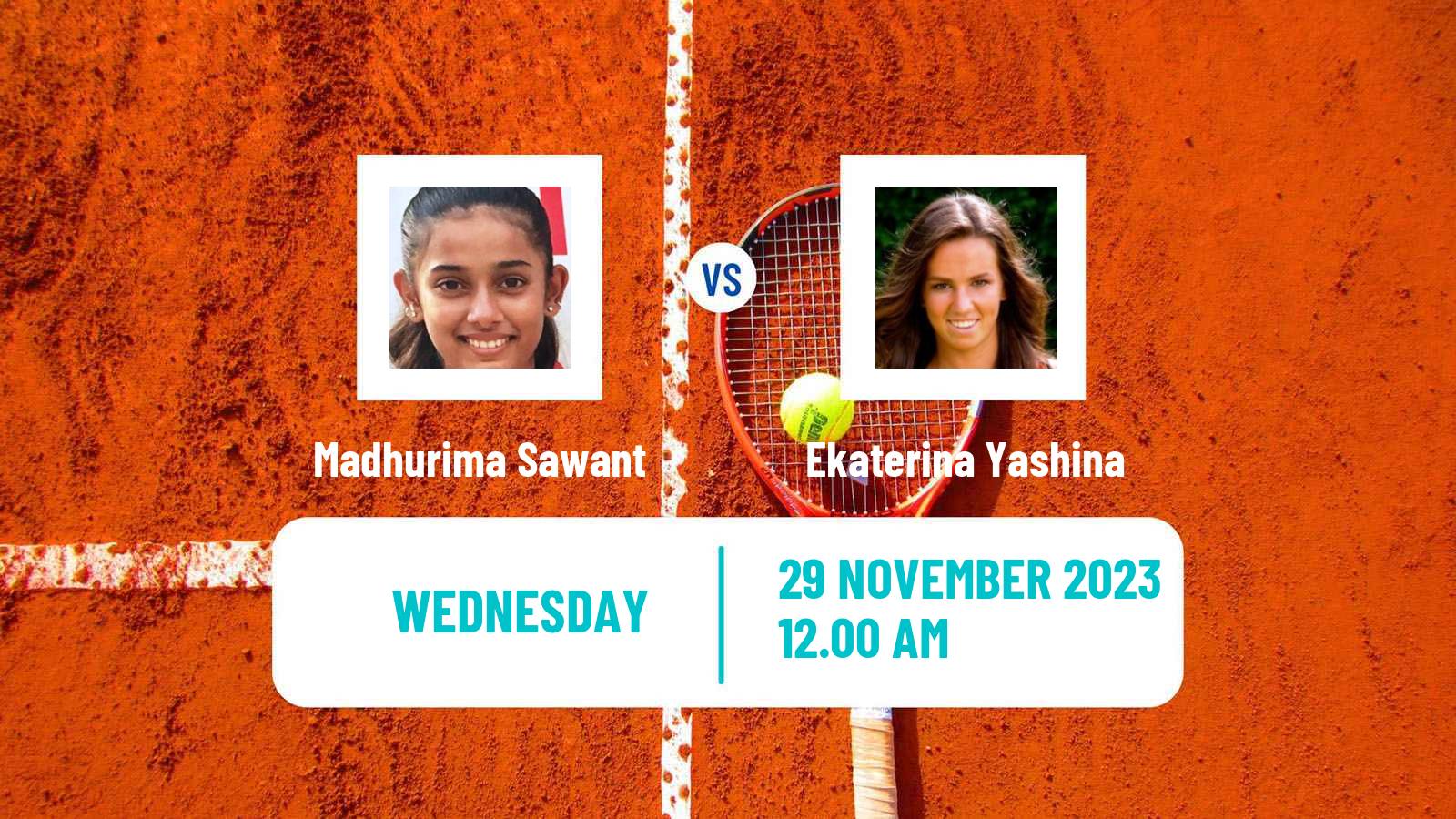 Tennis ITF W15 Ahmedabad Women 2023 Madhurima Sawant - Ekaterina Yashina