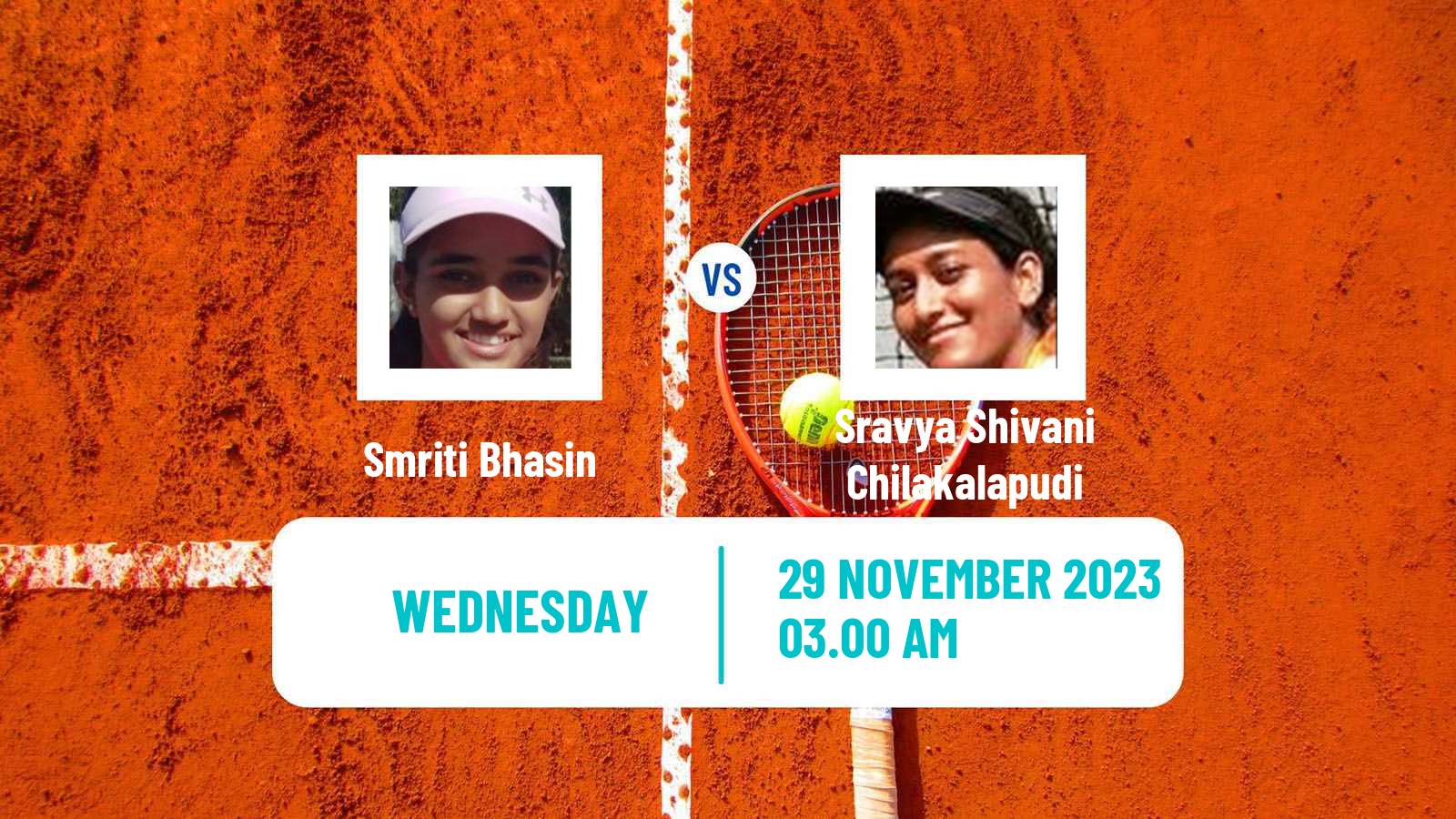 Tennis ITF W15 Ahmedabad Women 2023 Smriti Bhasin - Sravya Shivani Chilakalapudi