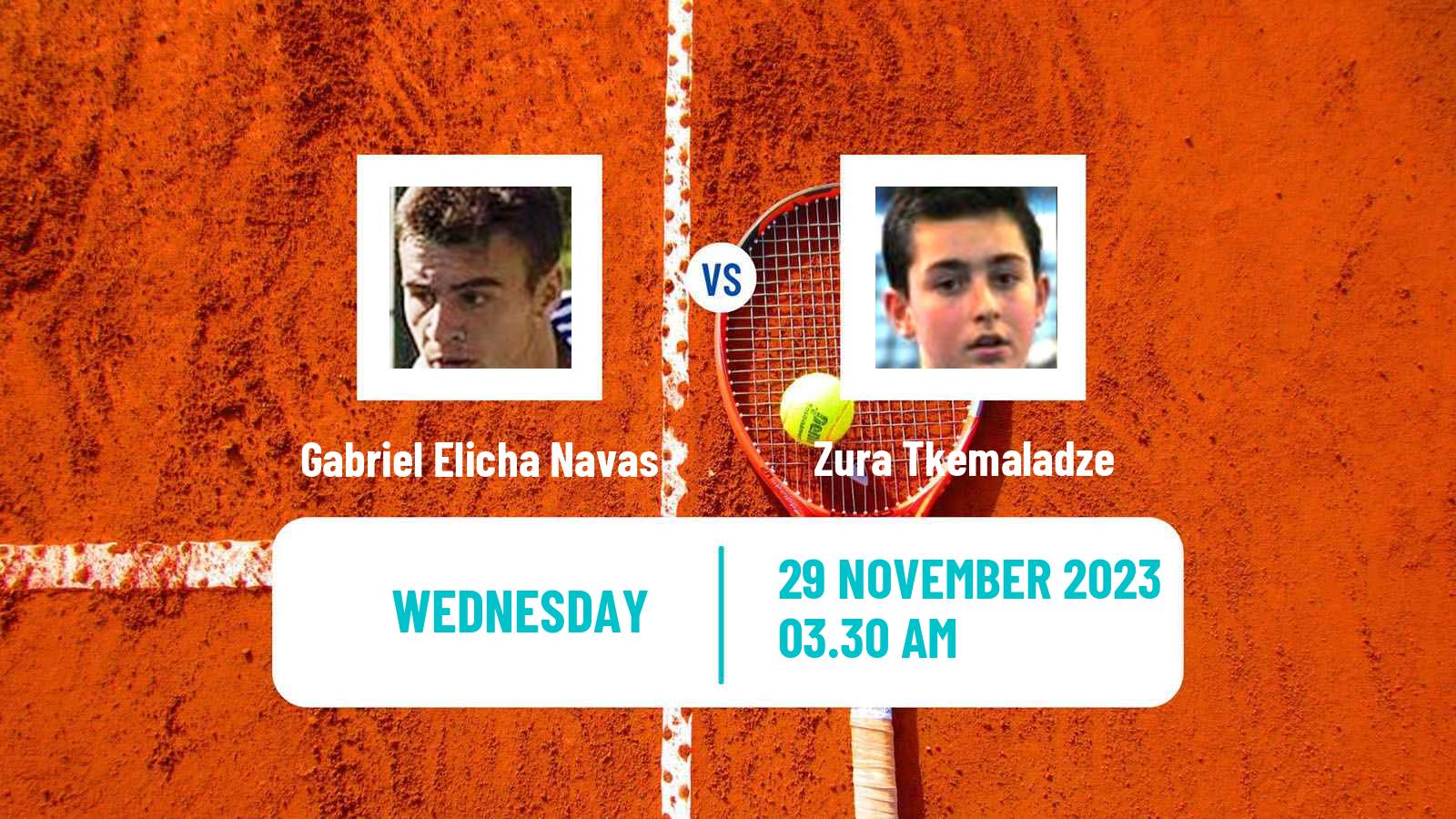 Tennis ITF M15 Zahra Men Gabriel Elicha Navas - Zura Tkemaladze