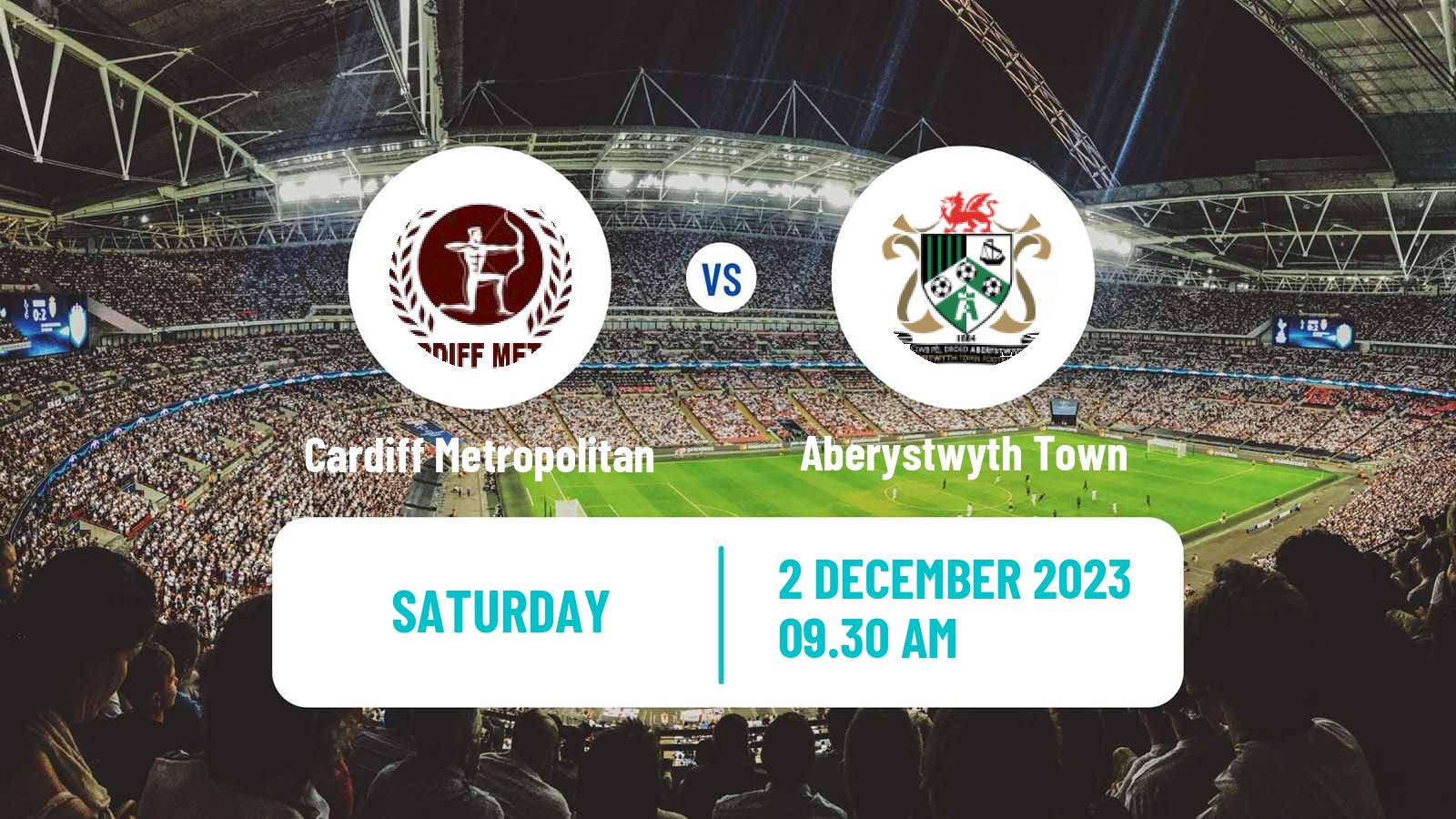 Soccer Welsh Cymru Premier Cardiff Metropolitan - Aberystwyth Town