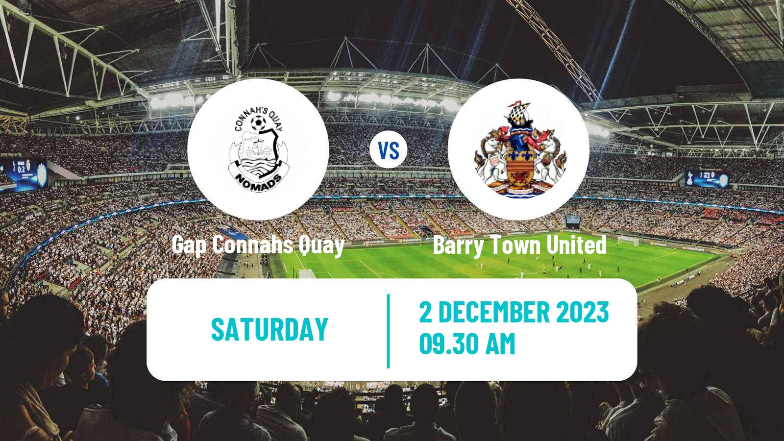 Soccer Welsh Cymru Premier Gap Connahs Quay - Barry Town United