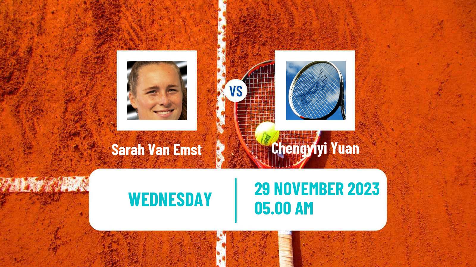 Tennis ITF W15 Monastir 42 Women Sarah Van Emst - Chengyiyi Yuan
