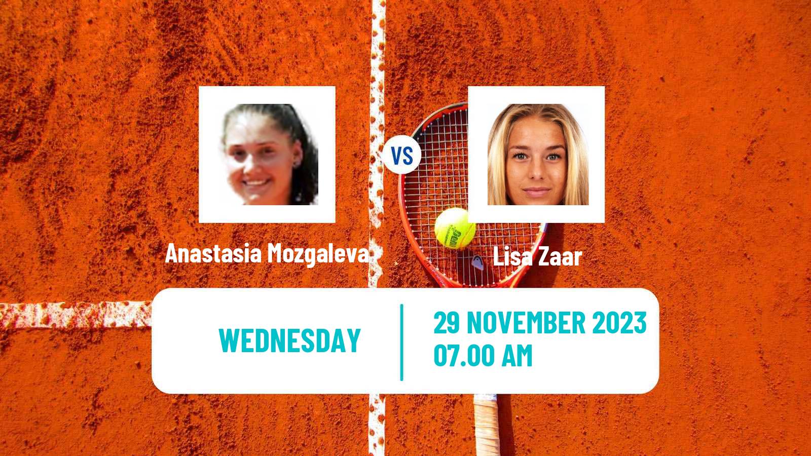 Tennis ITF W15 Antalya 20 Women Anastasia Mozgaleva - Lisa Zaar