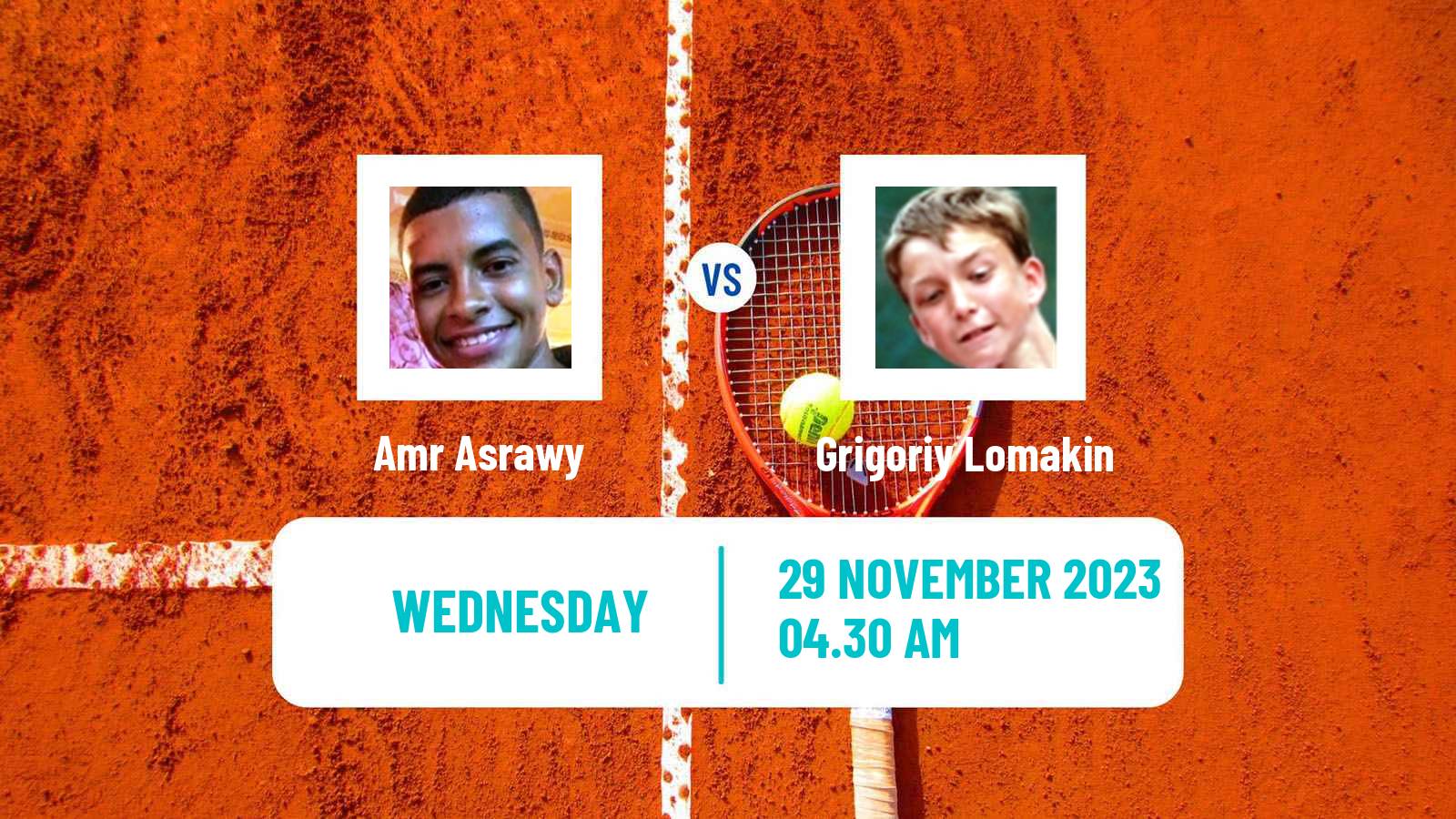 Tennis ITF M15 Sharm Elsheikh 18 Men Amr Asrawy - Grigoriy Lomakin