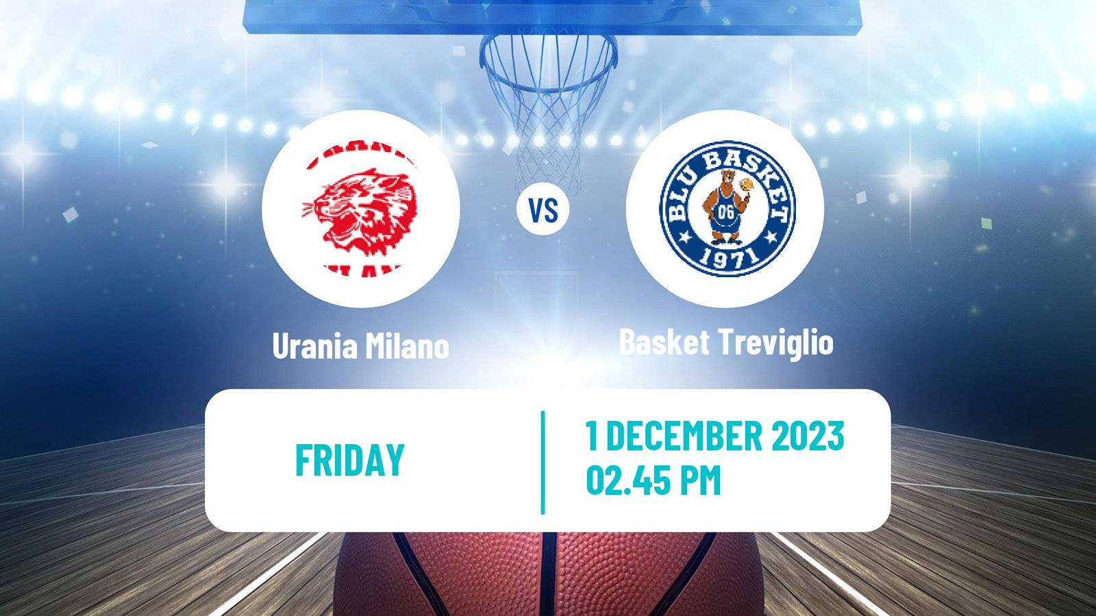 Basketball Italian Serie A2 Basketball Urania Milano - Basket Treviglio