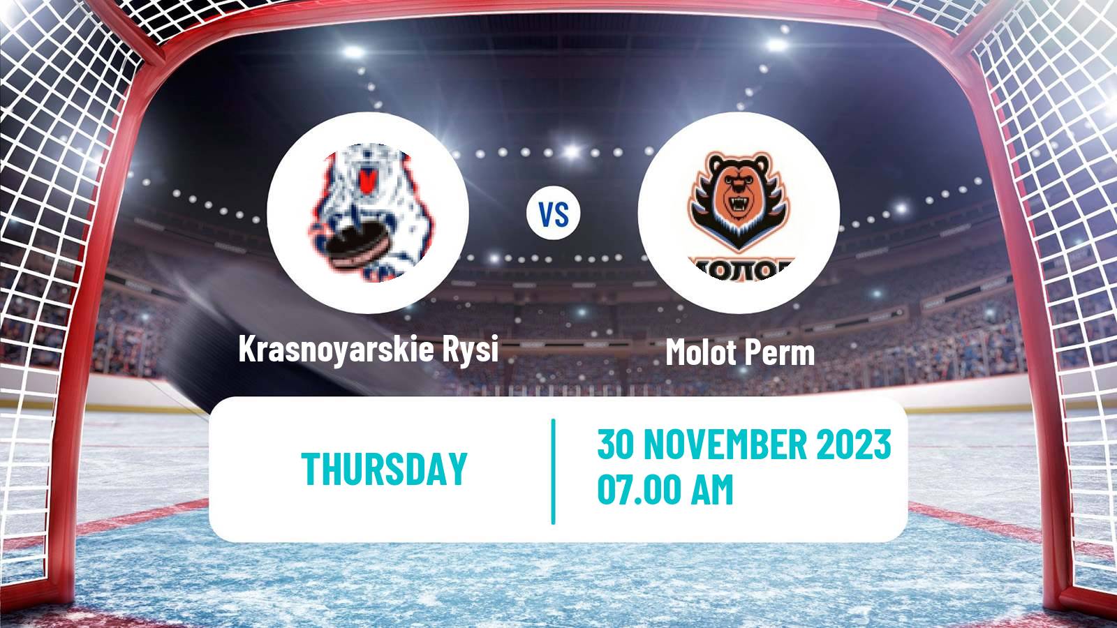 Hockey MHL Krasnoyarskie Rysi - Molot Perm