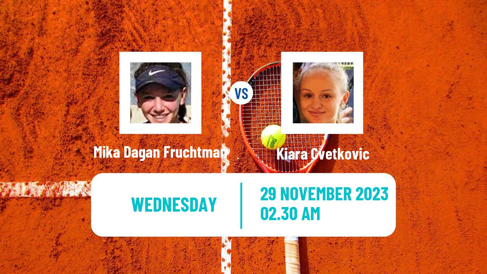 Tennis ITF W15 Heraklion 5 Women Mika Dagan Fruchtman - Kiara Cvetkovic