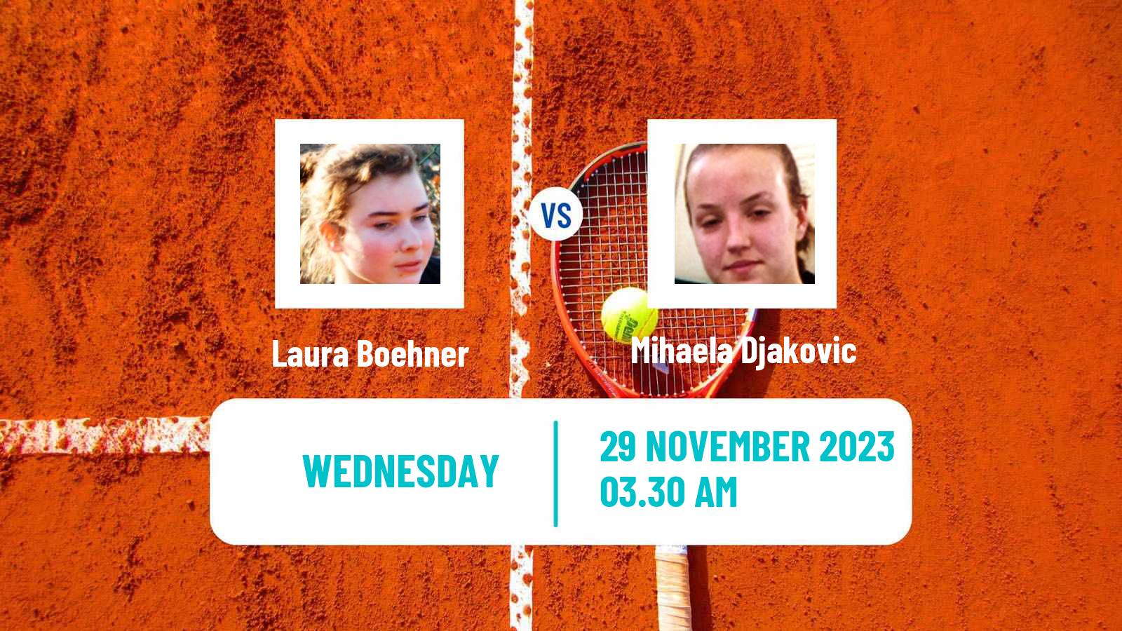 Tennis ITF W15 Valencia Women Laura Boehner - Mihaela Djakovic