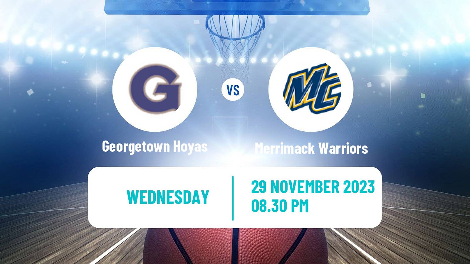 Basketball NCAA College Basketball Georgetown Hoyas - Merrimack Warriors
