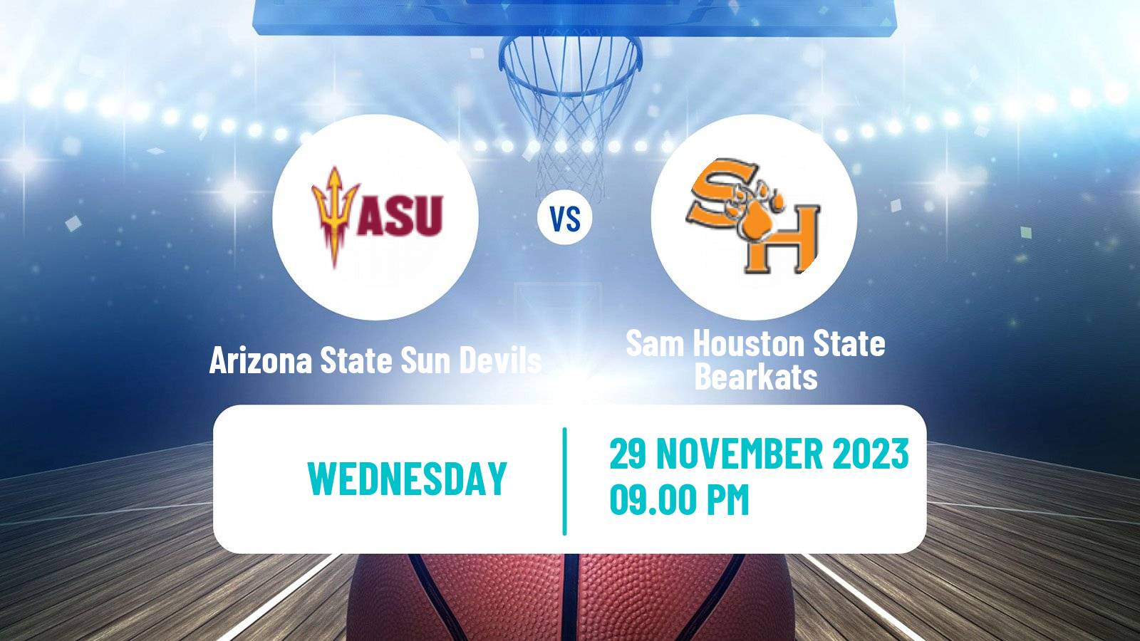 Basketball NCAA College Basketball Arizona State Sun Devils - Sam Houston State Bearkats