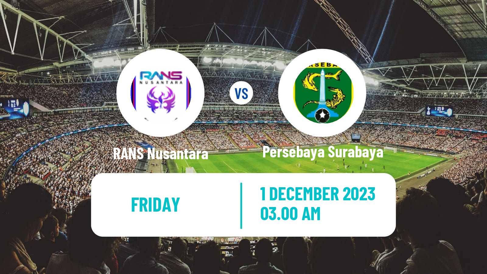 Soccer Indonesian Liga 1 RANS Nusantara - Persebaya Surabaya