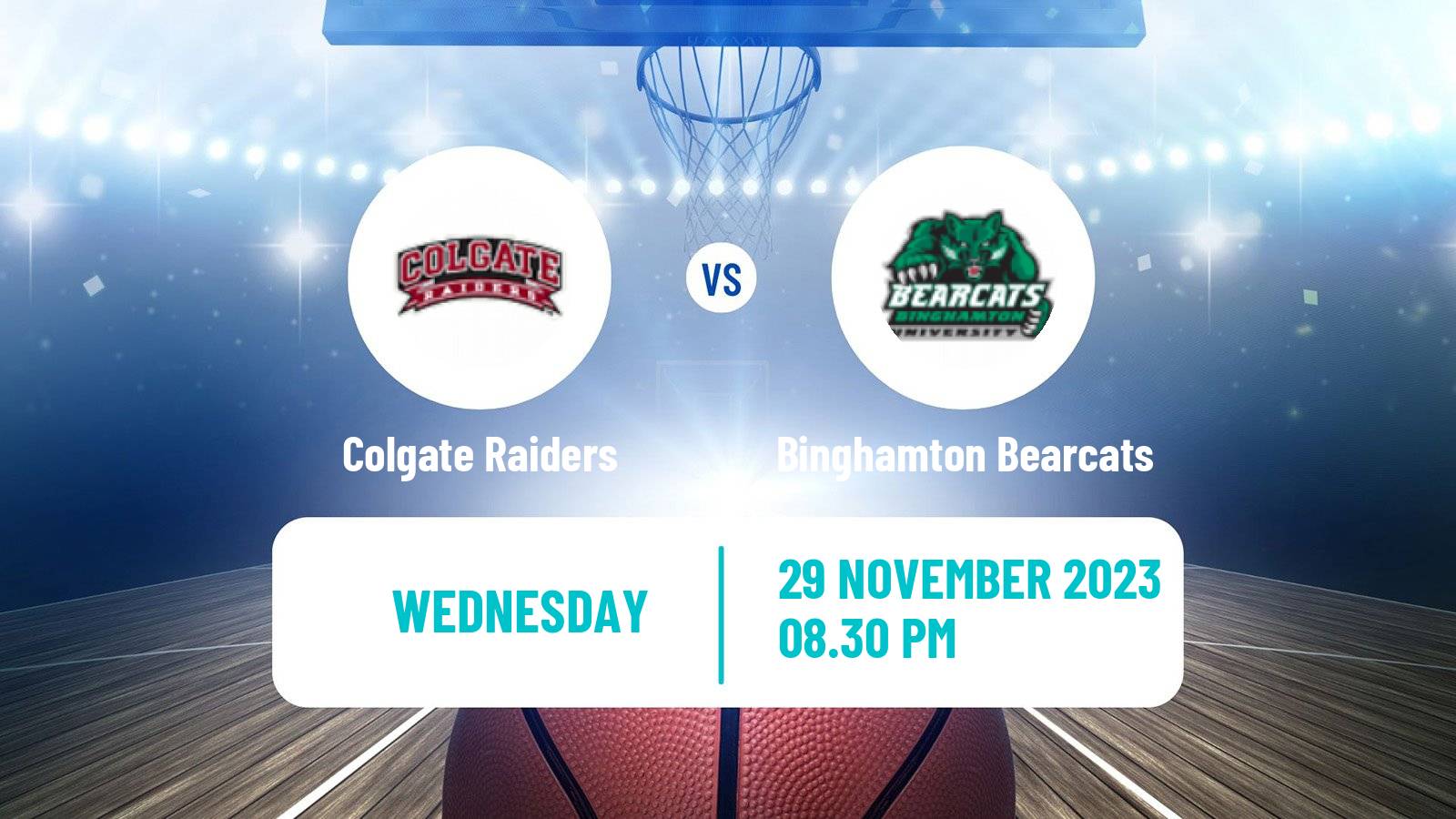 Basketball NCAA College Basketball Colgate Raiders - Binghamton Bearcats