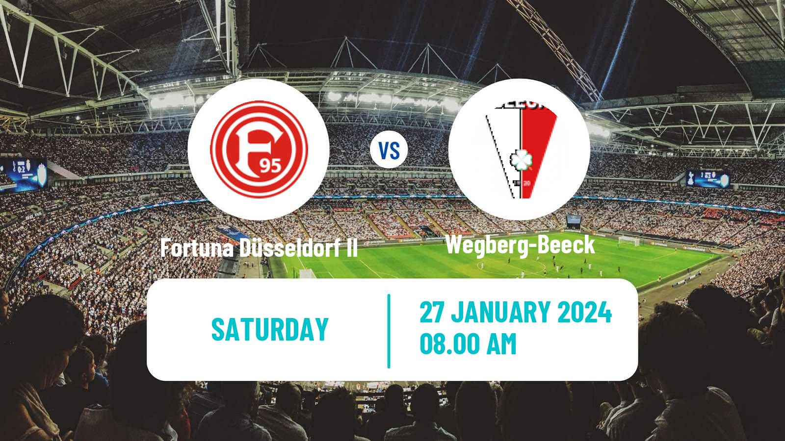 Soccer German Regionalliga West Fortuna Düsseldorf II - Wegberg-Beeck