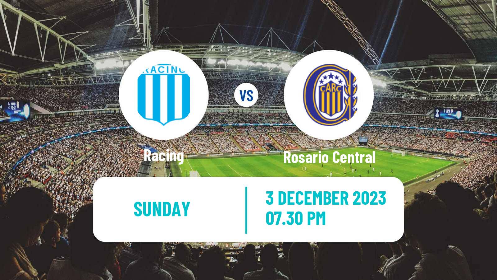 Soccer Argentinian Copa de la Liga Profesional Racing - Rosario Central