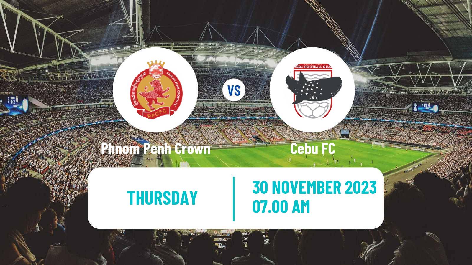 Soccer AFC Cup Phnom Penh Crown - Cebu FC