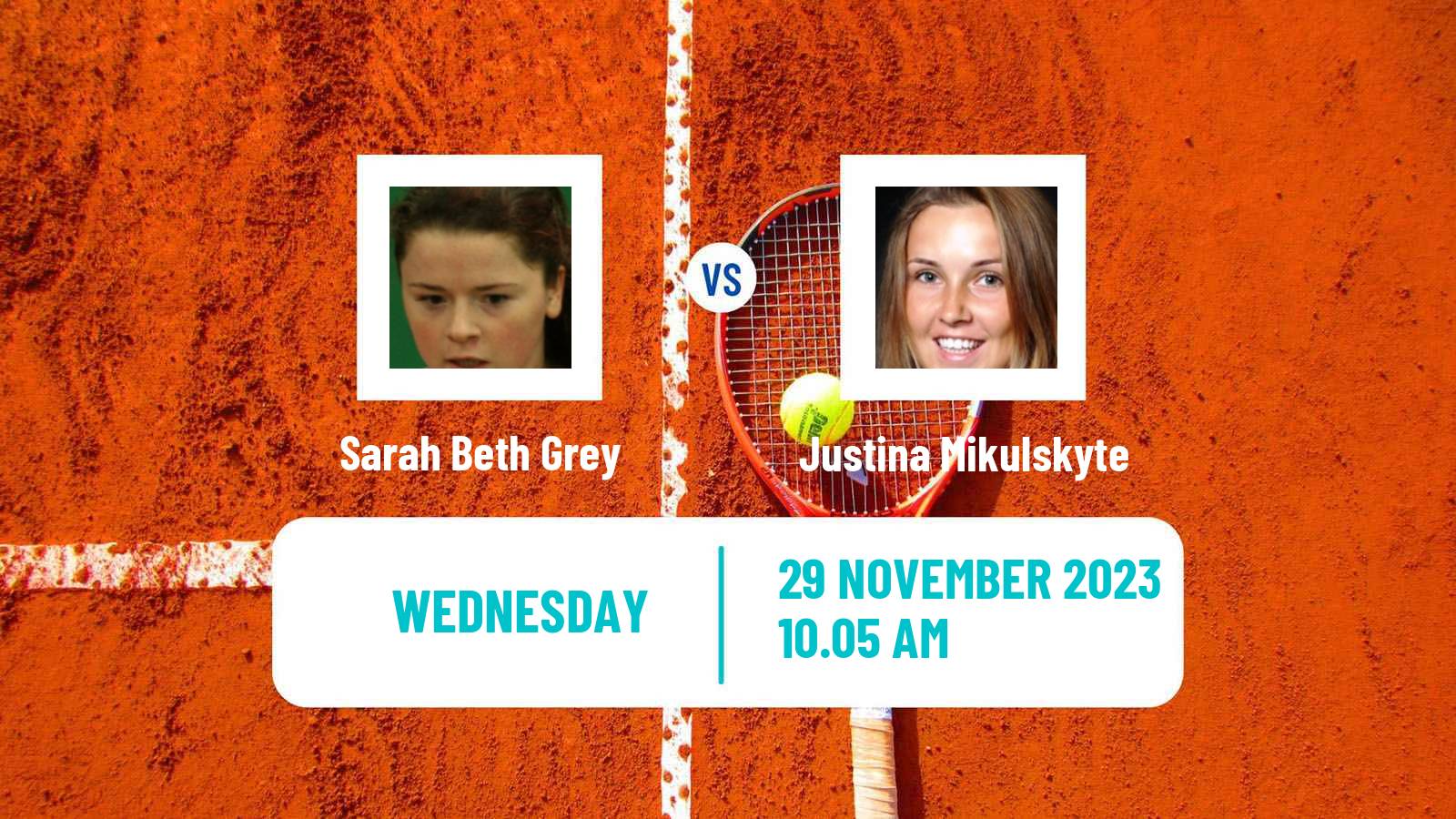 Tennis ITF W60 Trnava 3 Women Sarah Beth Grey - Justina Mikulskyte