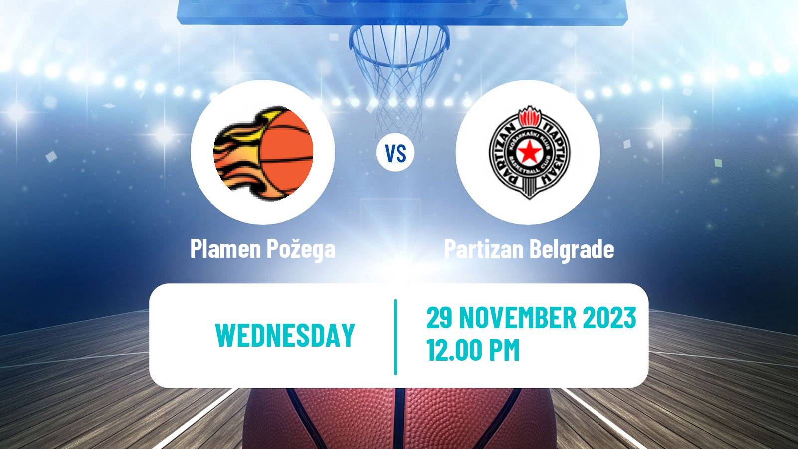 Basketball WABA League Plamen Požega - Partizan Belgrade