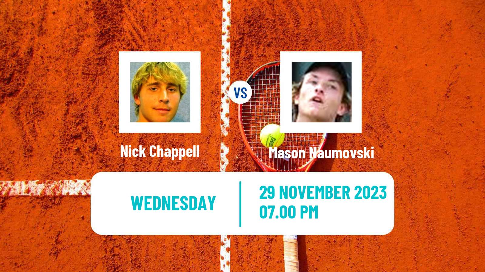 Tennis ITF M25 Gold Coast Men Nick Chappell - Mason Naumovski