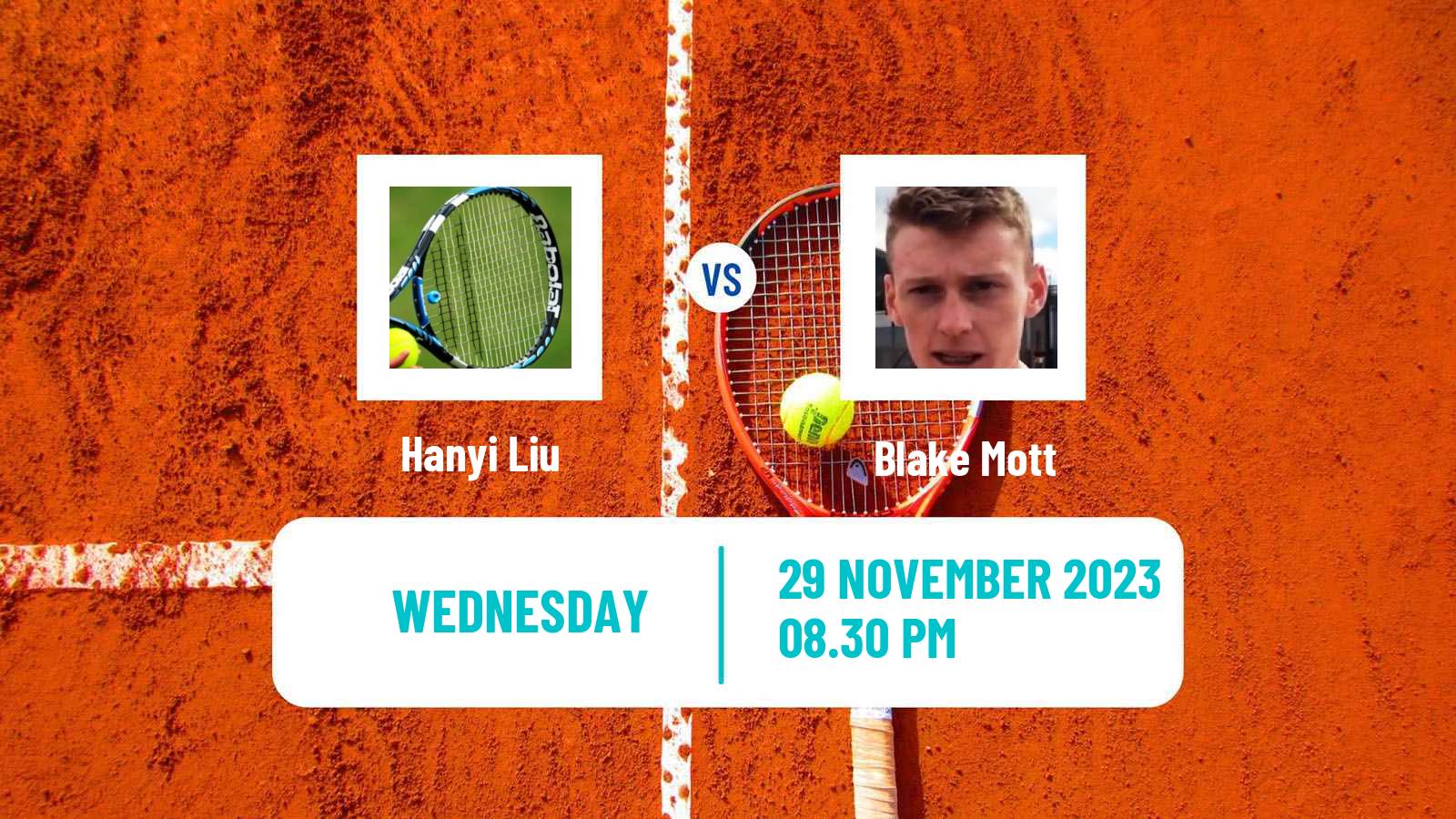 Tennis ITF M25 Gold Coast Men Hanyi Liu - Blake Mott