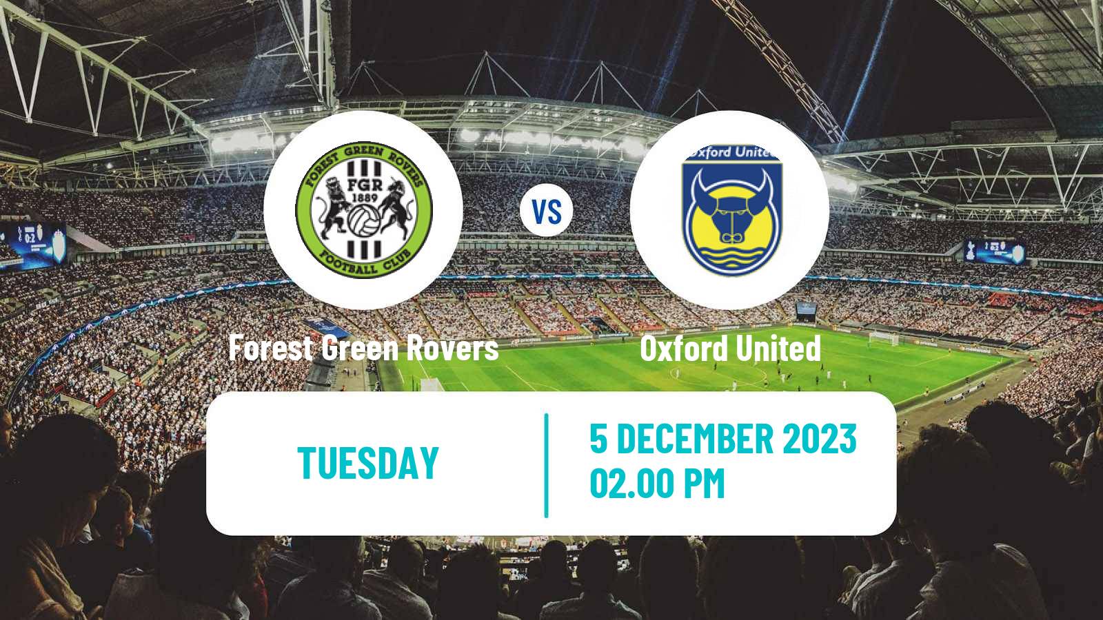 Soccer English EFL Trophy Forest Green Rovers - Oxford United