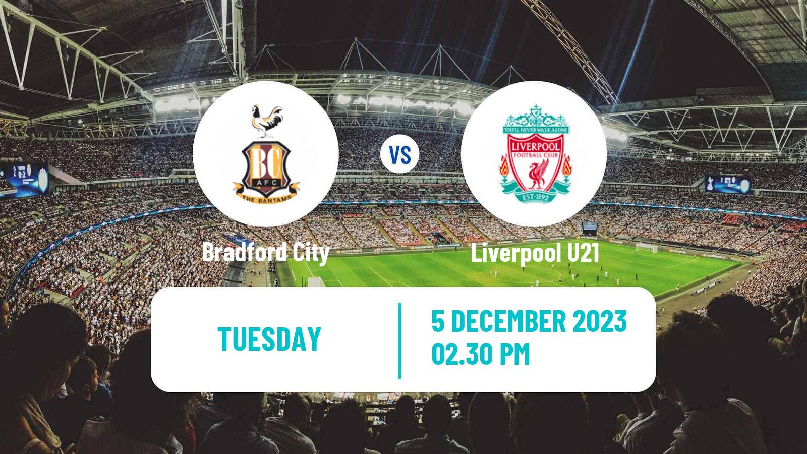 Soccer English EFL Trophy Bradford City - Liverpool U21